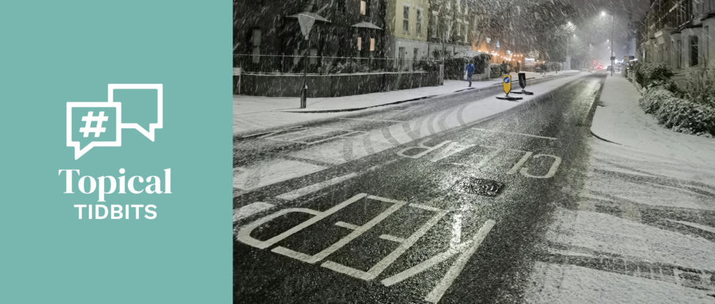 Topical Tidbits Snowy city street