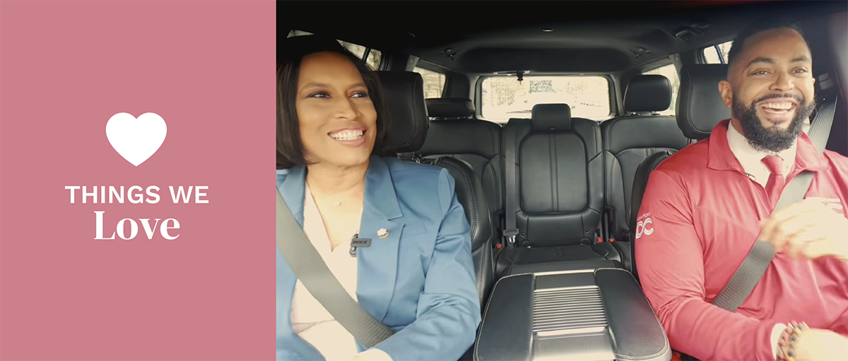 DC Mayor Mureil Bowser & Downtown DC BID CEO GErren Price doing Carpool Karaoke